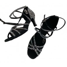 AANYA - BLACK DIAMANTE - 2.5 INCH HEEL